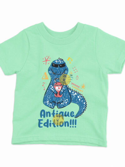 Antique Edition Mint Kids Round Neck Printed T-Shirts