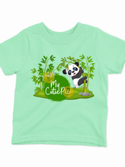 Cutie Pie Mint Kids Round Neck Printed T-Shirts