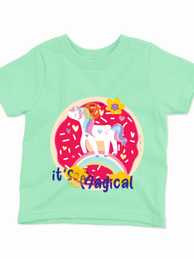 Its Magical Mint Kids Round Neck Printed T-Shirts