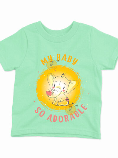 My Baby Mint Kids Round Neck Printed T-Shirts