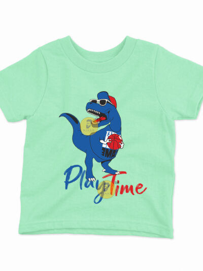 Playtime Mint Kids Round Neck Printed T-Shirts