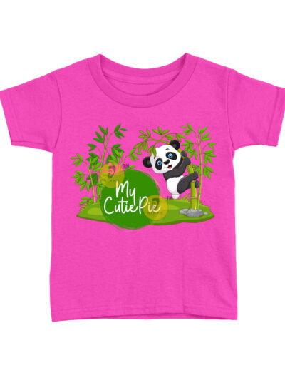 Cutie Pie Pink Kids Round Neck Printed T-Shirts