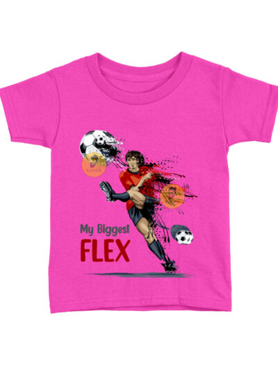 Flex Pink Kids Round Neck Printed T-Shirts