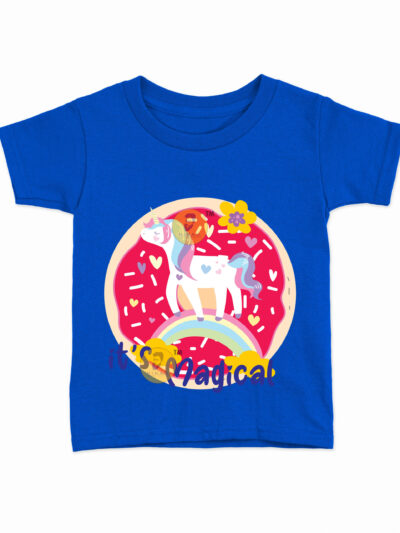 Its Magical Royal Blue Kids Round Neck Printed T-Shirts