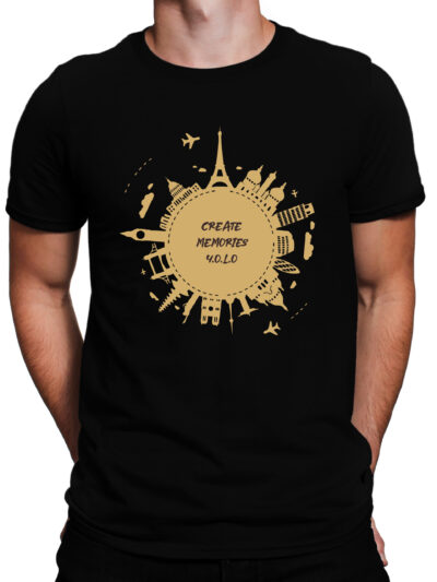 YOLO Black Men Round Neck Printed T-Shirts Ninad Clothing