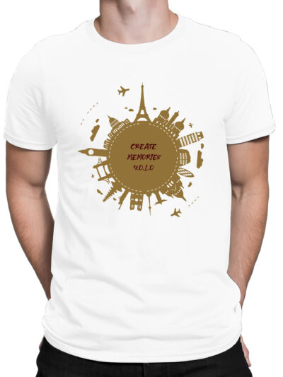 YOLO White Men Round Neck Printed T-Shirts Ninad Clothing