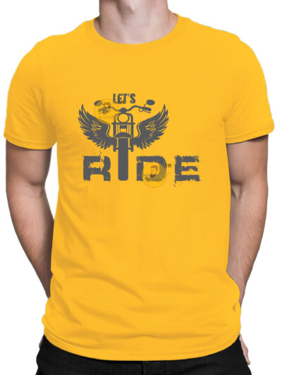 Ride Yellow Men Round Neck Printed T-Shirts