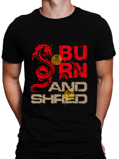 Burning Black Men Round Neck Printed T-Shirts