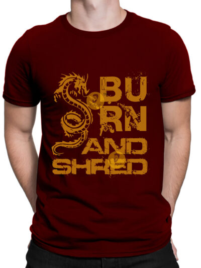 Burning Maroon Men Round Neck Printed T-Shirts