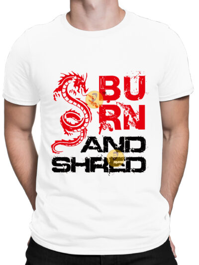 Burning White Men Round Neck Printed T-Shirts