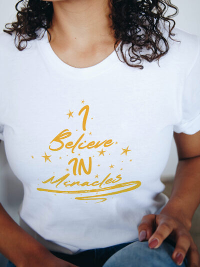 Miracles Women Round Neck Printed Tshirt