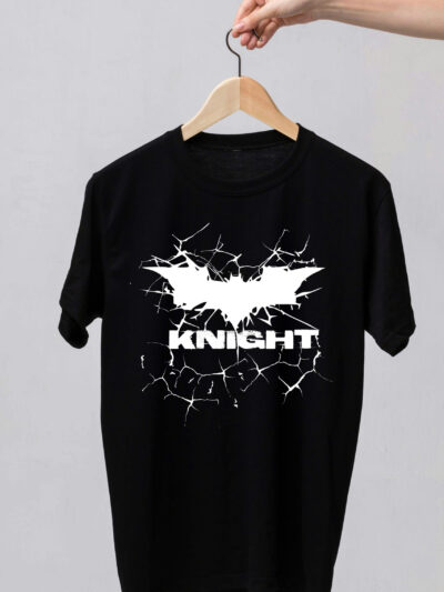 Knight Men Round Neck Printed T-Shirts - Black, Maroon, Yellow, Navy Blue, Olive Green, White