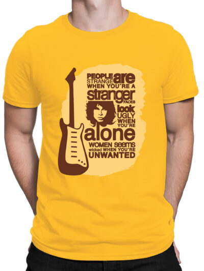 Jim Yellow Men Round Neck Printed T-Shirts