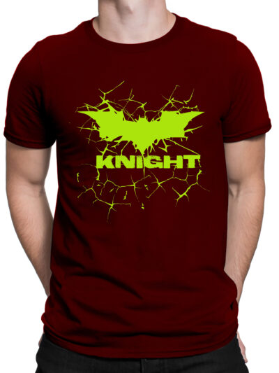 Knight Maroon Men Round Neck Printed T-Shirts