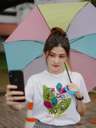 Simpe and Beautful Women Round Neck Printed Tshirt