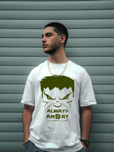 Always Angry Men's Round Neck Printed T-Shirts